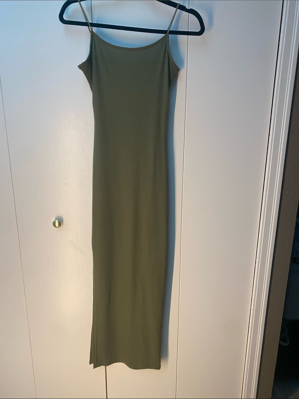 3/$20 Ardene Olive Slip Maxi Dress with Spaghetti Straps